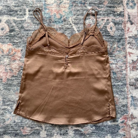 Abercrombie Brown Lace Trim Slip Cami - Picture 2 of 3